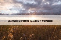 php电商网站定制开发（php网站开发实战教程）