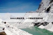 5000人网站开发，一个网站开发要多钱
