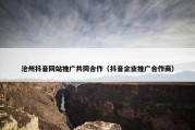 沧州抖音网站推广共同合作（抖音企业推广合作商）