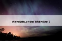菏泽网站建设工作避雷（菏泽网络推广）