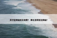 天宁区网站优化收费？ 奉化怎样优化网站？