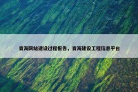 青海网站建设过程报告，青海建设工程信息平台