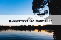神马网站推广多少钱一年？ 神马推广是什么？