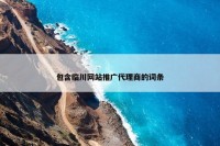 包含临川网站推广代理商的词条