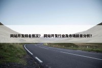 网站开发排名情况？ 网站开发行业及市场前景分析？