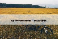 黑客技术网页设计制作？ 黑客网站模板？