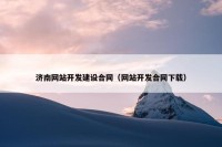 济南网站开发建设合同（网站开发合同下载）