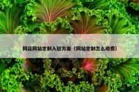 网店网站定制入驻方案（网站定制怎么收费）