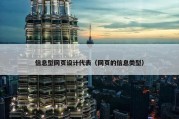 信息型网页设计代表（网页的信息类型）