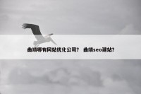 曲靖哪有网站优化公司？ 曲靖seo建站？