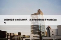 旅游网站建设需求调研表，旅游网站建设需求调研表怎么写