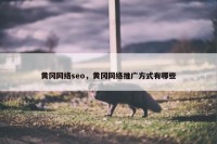 黄冈网络seo，黄冈网络推广方式有哪些