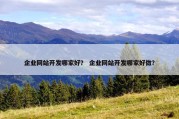 企业网站开发哪家好？ 企业网站开发哪家好做？
