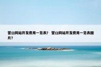 营口网站开发费用一览表？ 营口网站开发费用一览表图片？