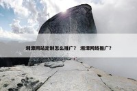 湘潭网站定制怎么推广？ 湘潭网络推广？