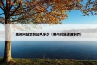 惠州网站定制团队多少（惠州网站建设制作）