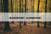 临沂网站制作案例？ 临沂网站制作功能？
