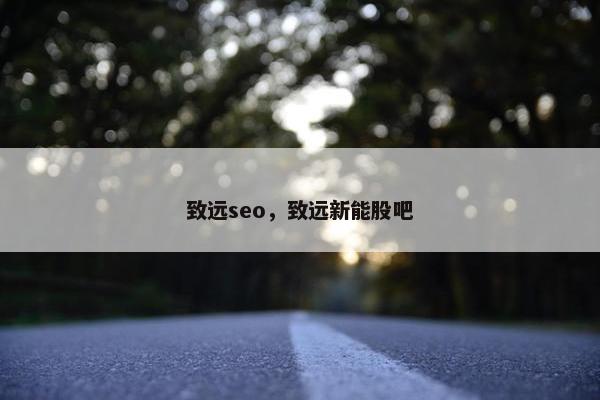 致远seo，致远新能股吧
