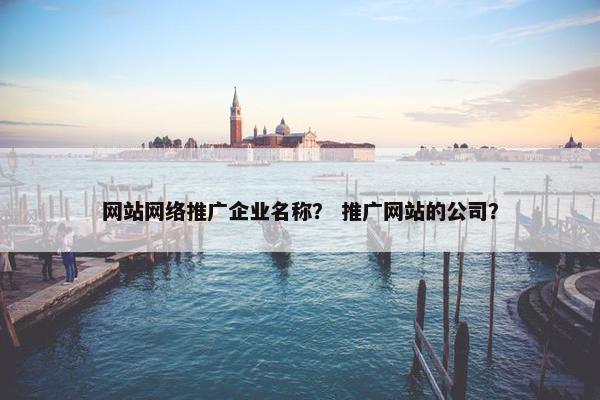 网站网络推广企业名称？ 推广网站的公司？