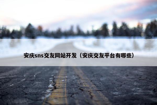 安庆sns交友网站开发（安庆交友平台有哪些）