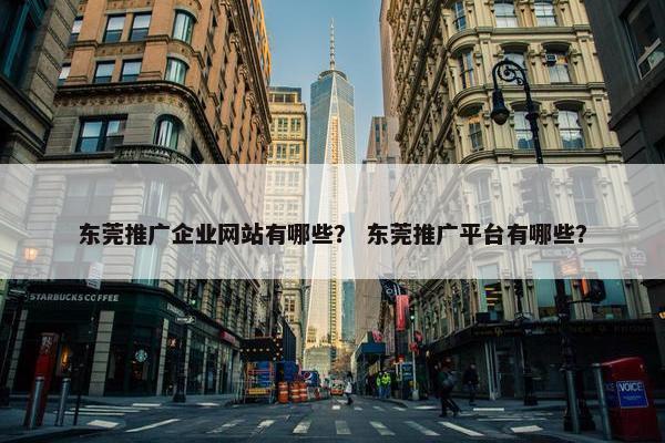 东莞推广企业网站有哪些？ 东莞推广平台有哪些？