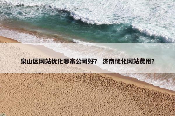 泉山区网站优化哪家公司好？ 济南优化网站费用？
