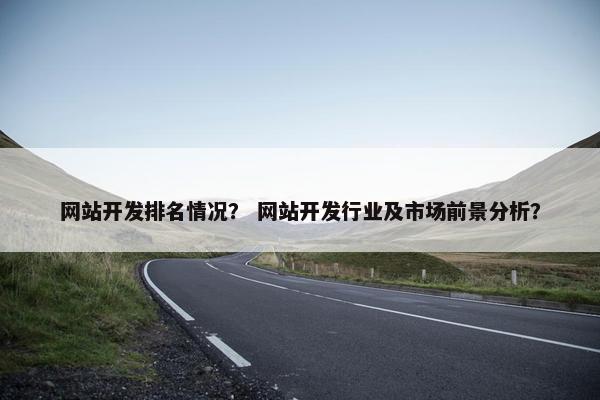 网站开发排名情况？ 网站开发行业及市场前景分析？