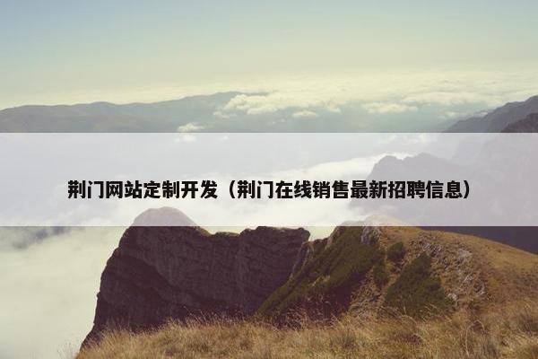 荆门网站定制开发（荆门在线销售最新招聘信息）