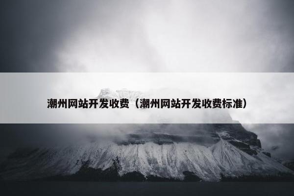 潮州网站开发收费（潮州网站开发收费标准）