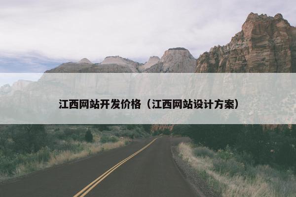 江西网站开发价格（江西网站设计方案）