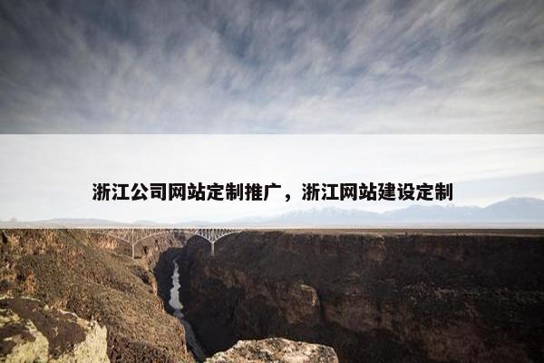 浙江公司网站定制推广，浙江网站建设定制