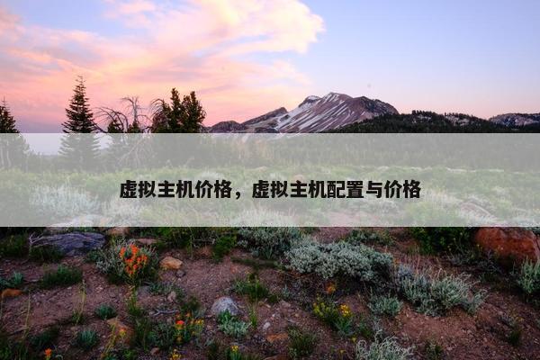 虚拟主机价格，虚拟主机配置与价格