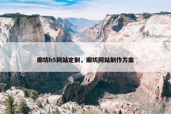 廊坊h5网站定制，廊坊网站制作方案