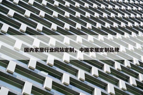 国内家居行业网站定制，中国家居定制品牌