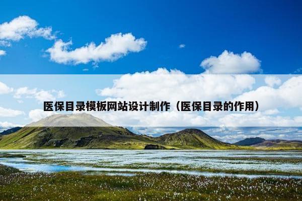医保目录模板网站设计制作（医保目录的作用）