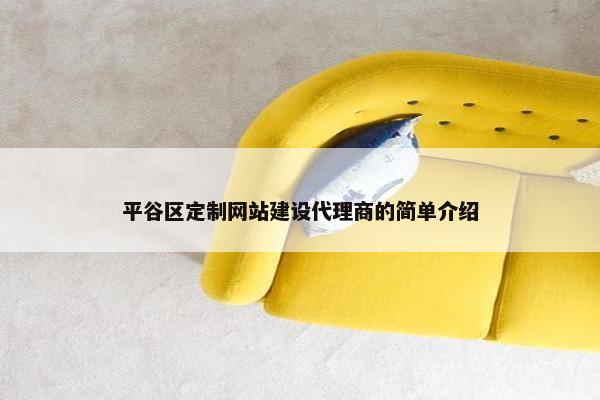 平谷区定制网站建设代理商的简单介绍