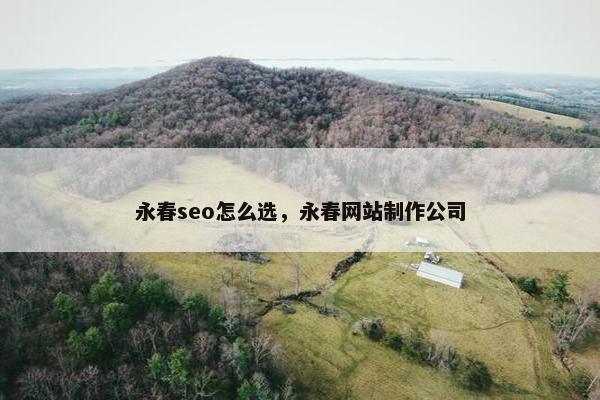 永春seo怎么选，永春网站制作公司