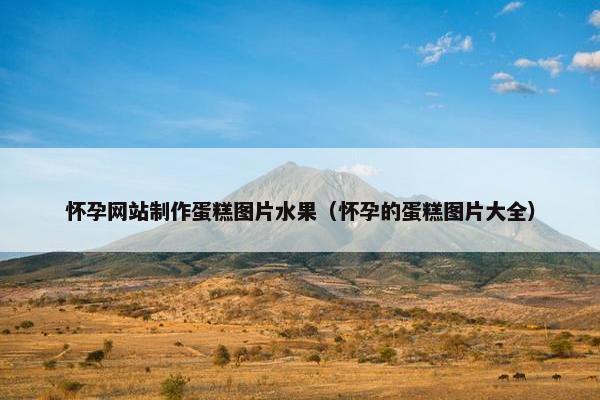 怀孕网站制作蛋糕图片水果（怀孕的蛋糕图片大全）
