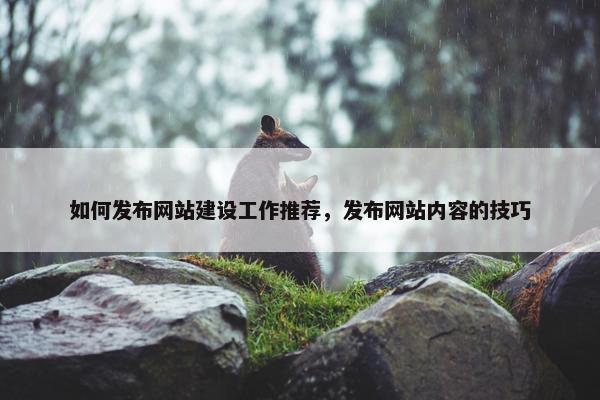 如何发布网站建设工作推荐，发布网站内容的技巧