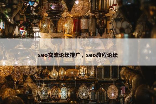 seo交流论坛推广，seo教程论坛