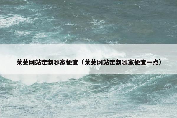 莱芜网站定制哪家便宜（莱芜网站定制哪家便宜一点）