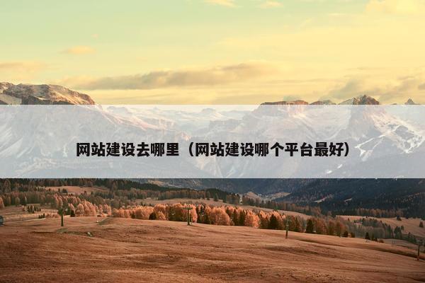 网站建设去哪里（网站建设哪个平台最好）