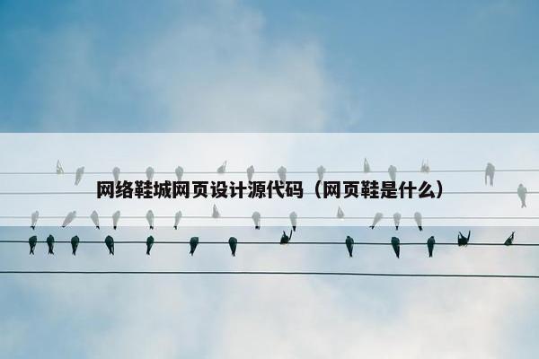 网络鞋城网页设计源代码（网页鞋是什么）