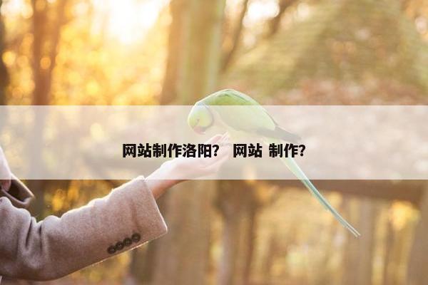 网站制作洛阳？ 网站 制作？