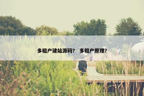 多租户建站源码？ 多租户原理？