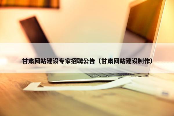 甘肃网站建设专家招聘公告（甘肃网站建设制作）