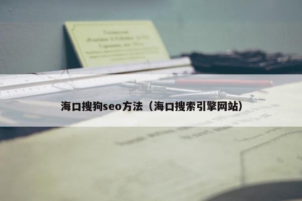 海口搜狗seo方法（海口搜索引擎网站）