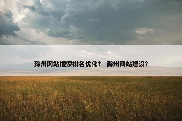 滁州网站搜索排名优化？ 滁州网站建设？