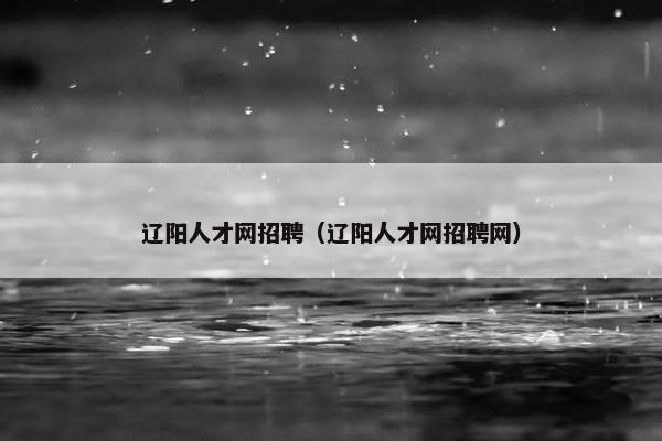辽阳人才网招聘（辽阳人才网招聘网）
