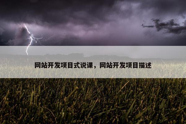 网站开发项目式说课，网站开发项目描述